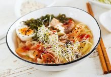 L-lysine – health benefits – food sources – uses – cautions Miso Ramen Asian noodles with cabbage kimchi, seaweed, egg, mushrooms and cheese tofu